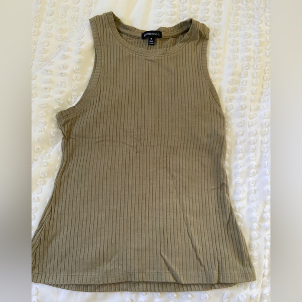 Beyond Yoga Ribbed Green Tank